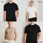 Reiss Mens Bradley Heavyweight T-Shirt Tee Short Sleeve White Navy Black RRP £68