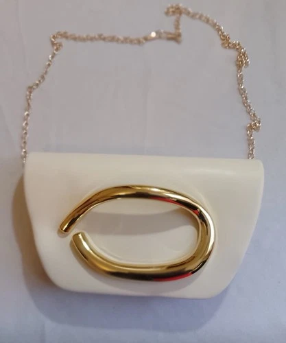 White Retro Clutch Womens Ladies Shoulder Bag Ladies Faux Leather Handbag