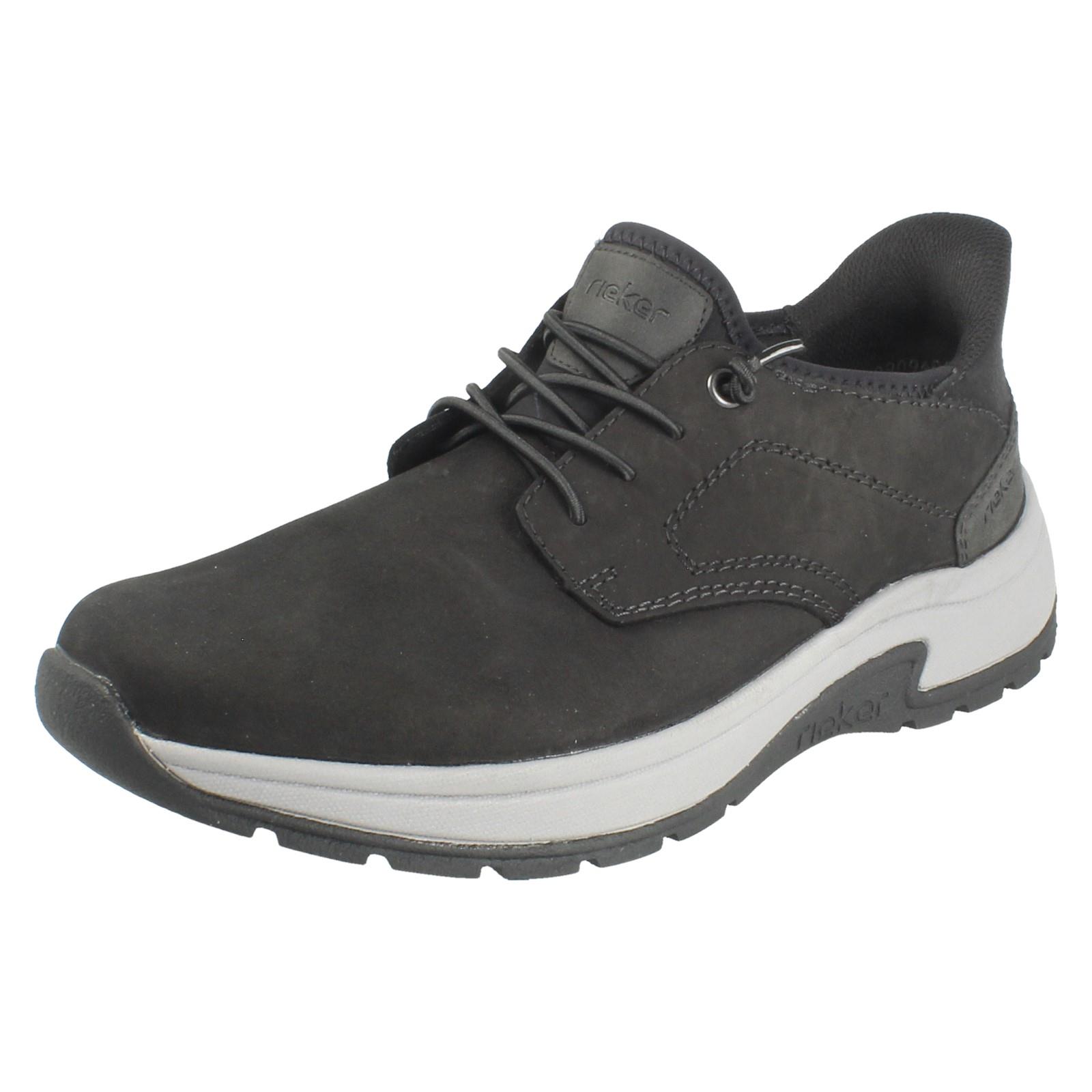 Mens Rieker Extra Wide Slip On Elasticated Lace Casual Suede Shoes "11050"