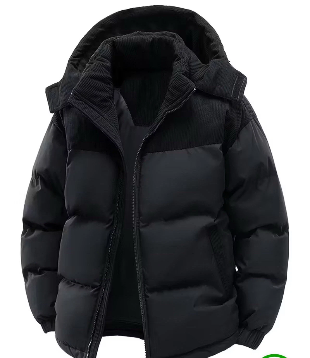 Men’s Black Winter Warm Jacket With Hood